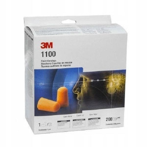 Stopery Zatyczki do Uszu 3M 1100 Wkładki 200 Par