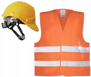 Kask Roboczy Ochronny+Kamizelka Ostrzegawcza Ardon