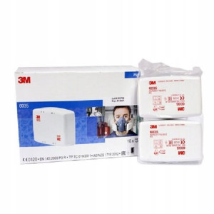 Filtr FFP3 3M 6035 Przeciwpyłowy P3 R Komplet 2szt