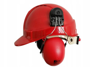 Kask Hełm Budowlany Ochronny+Nauszniki M60 Zestaw