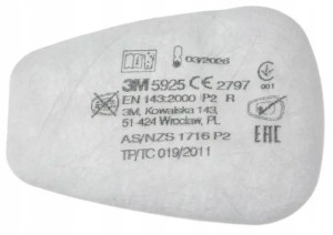 Filtry Przeciwpyłowe FFP2 Do Masek 3M 5925 (2szt)