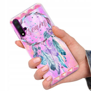 Etui do HUAWEI NOVA 5 Case BOHO Leaves Top Wzory