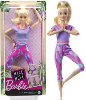 Barbie Lalka Made To Move Fioletowy Strój