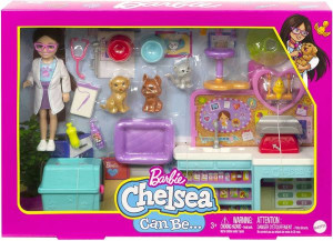 Barbie Lalka Chelsea Zestaw Weterynarz