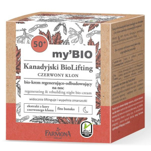 my'BIO Kanadyjski BioLifting 50+ CZERWONY KLON bio - krem na noc