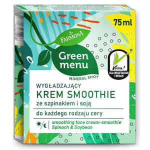 GREEN MENU  Wygładzający krem smoothie ze szpinakiem i soją 75ml