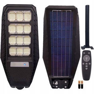 Lampa LED 1200W Solarna Uliczna z Pilot +Mocowanie