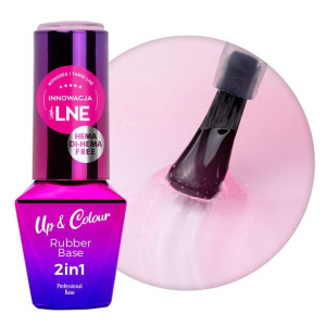 Baza kauczukowa Rubber Base 2w1 Up&Colour MollyLac Tender Rose Hema/di-Hema