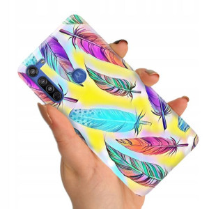 Etui do MOTOROLA G8 Obudowa Case BOHO Leaves Wzory