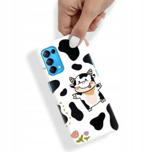 Etui do OPPO RENO 5 5G Obudowa KRÓWKA COW Wzory