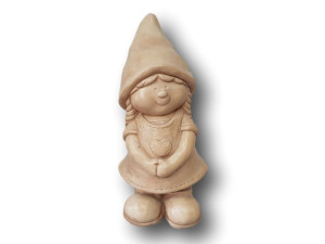 Figurka Krasnal Dziewczynka Skrzat Gnom z Warkoczami Ogród 42cm