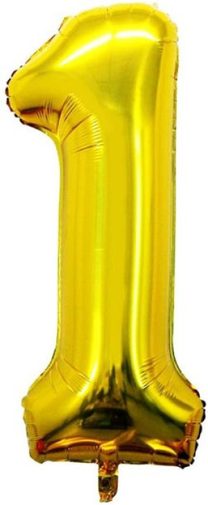 Balon Foliowy Złoty Na Hel Cyfry Cyfra 1 40 Cm