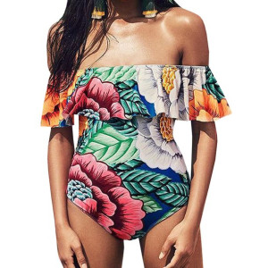 Jednoczęściowy Strój Kąpielowy Body Kwiaty Boho Pl
