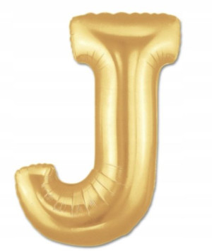 Duży Balon Foliowy Złoty Alfabet Litera J