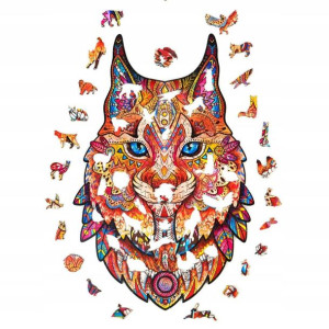 Puzzle Drewniane Dla Dorosłych Kolory Kot S