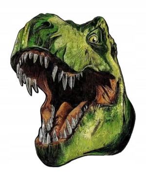 Puzzle Drewniane Dla Dorosłych Kolory Dinozaur A5