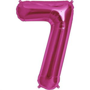Balon Foliowy Cyfra Cyfry Hel Różowy Róż 100cm 7