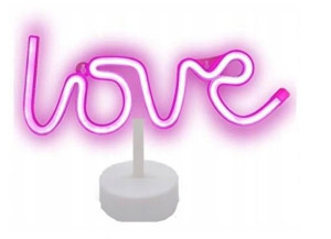 Napis Love Lampka Neon-owa 3d Walentynki Prezent