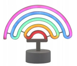 Lampka Led Neon-owa 3d Tęcza Rainbow Nocna Baterie