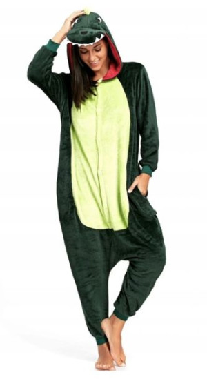Dinozaur Onesie Piżama Kigurumi Kombinezon Dino S
