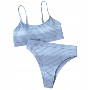 Strój Kąpielowy Bikini Bandeau Wysoki Stan Top S