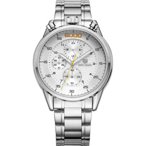 Zegarek Męski Megir Chronograf Skórzany Sportowy