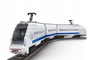 Klocki Pociąg Biały 25825 Pasażerski Elektryczny