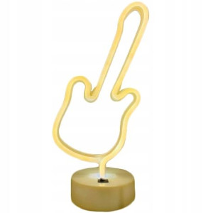 Lampka Neon-owa 3d Gitara Muzyka Lampa Na Baterie