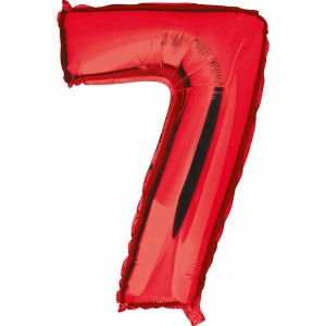 Balon-y Foliowy Cyfra Czerwony Red Na Hel Cyfry 7