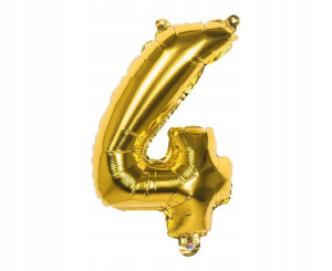 Balon Foliowy Balony Złoty Na Hel Duży 100 Cyfra 4
