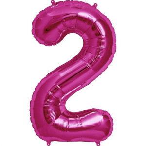 Balon Foliowy Balony Różowy Na Hel Róż Cyfra 2