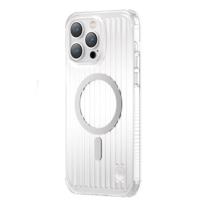 Etui Kingxbar PQY Go Out MagSafe Apple iPhone 14 Plus srebrne