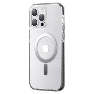 Etui Kingxbar PQY Ice Crystal MagSafe Apple iPhone 14 Pro szare