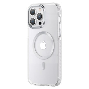 Etui Kingxbar PQY Ice Crystal MagSafe Apple iPhone 14 Plus srebrne