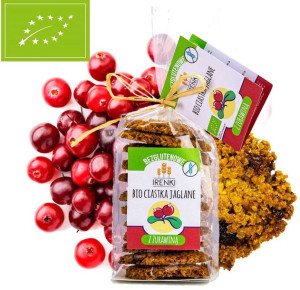 Ciastka jaglane z żurawiną Bezglutenowe Bio 150 g Irenki