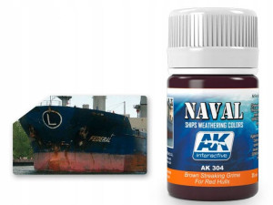 Wash Brown streaking grime for red hulls AK304 AK