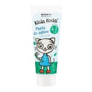 MomMe, Pasta do zębów dla dzieci 4-7 o smaku miętowym Kicia Kocia, 50 ml