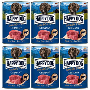 Happy Dog mokra karma dla psa wołowina 6 x 400 g