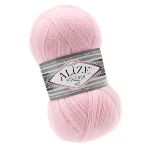 Włóczka Alize Superlana Tig - 271 Pudrowy Różowy z Wełną