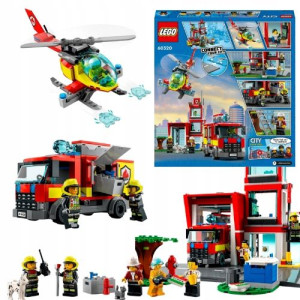 klocki LEGO CITY straz pozarna remiza strazacka