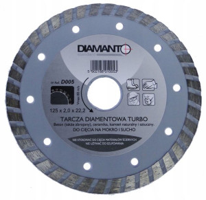 Tarcza diament standard Turbo 125x2.0x22,2