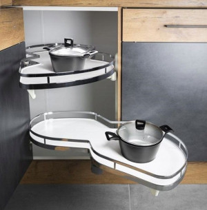 Półka narożna nerka ATM SUPLIMO 900 PRAWA BIAŁA
