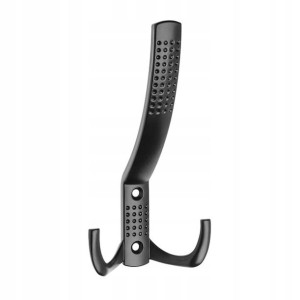Wieszak meblowy 3 haki ramiona czarny mat loft