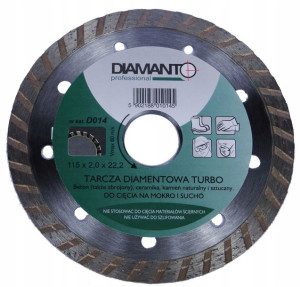 Tarcza diament DIAMANTO PROFESSIONAL 125 TURBO