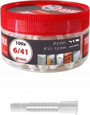 TOX Kołek uniwersalny z kołnierzem 6x41mm op100szt