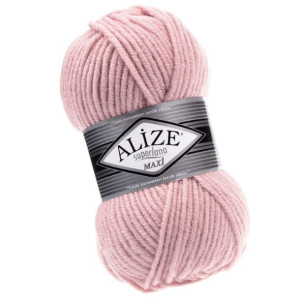 Włóczka Alize Superlana Maxi - 161 Pudrowy z Wełną