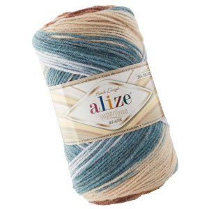 Włóczka Alize Superlana Klasik Batik - 7648 z Wełną