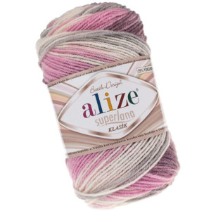 Włóczka Alize Superlana Klasik Batik - 6955 z Wełną