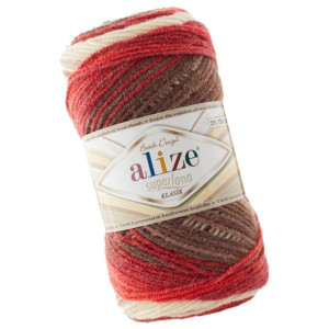 Włóczka Alize Superlana Klasik Batik - 4574 z Wełną