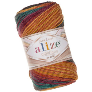 Włóczka Alize Superlana Klasik Batik - 4276 z Wełną